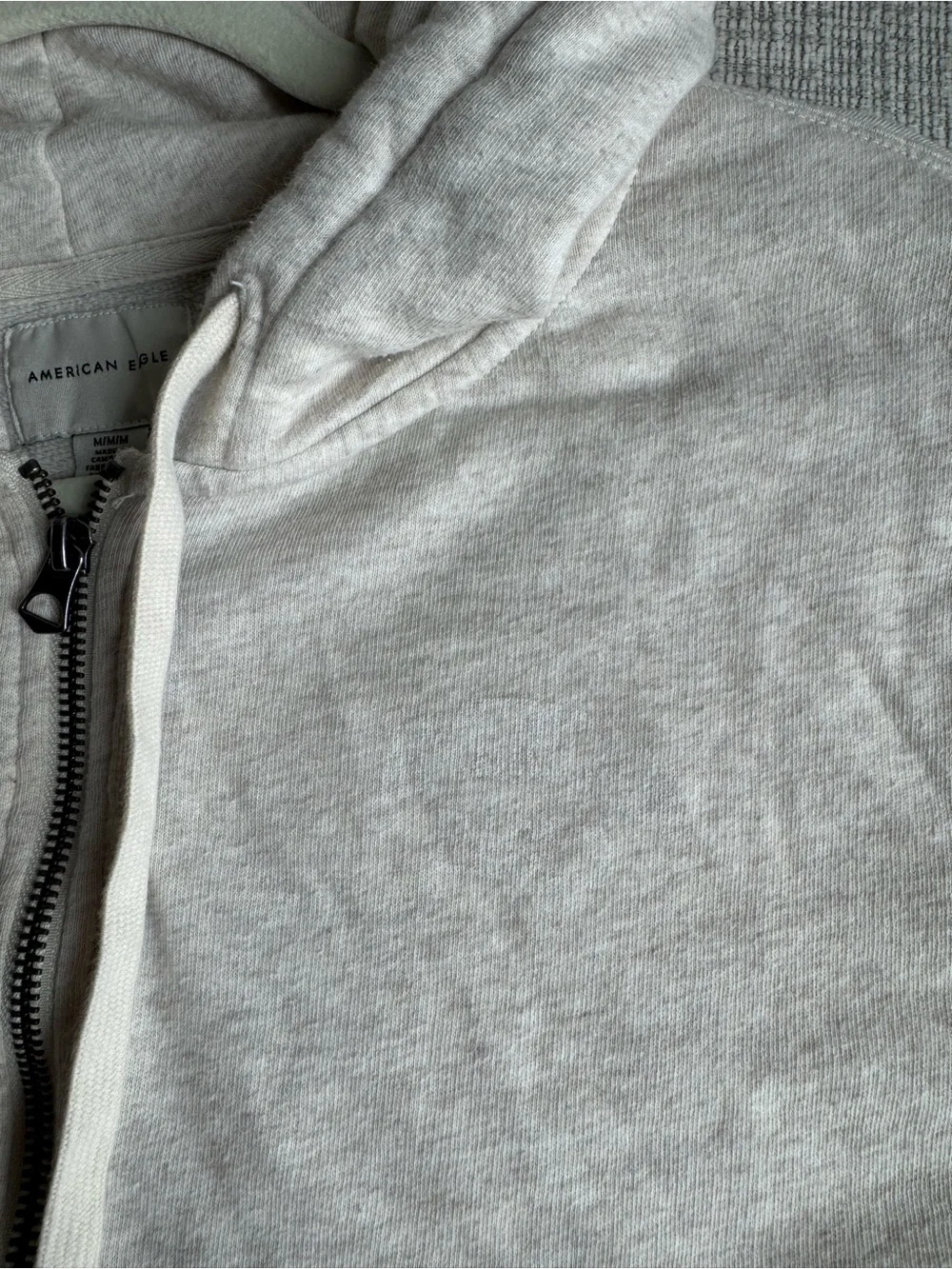 American Eagle Outfitters Cream Zip-Up Hoodie